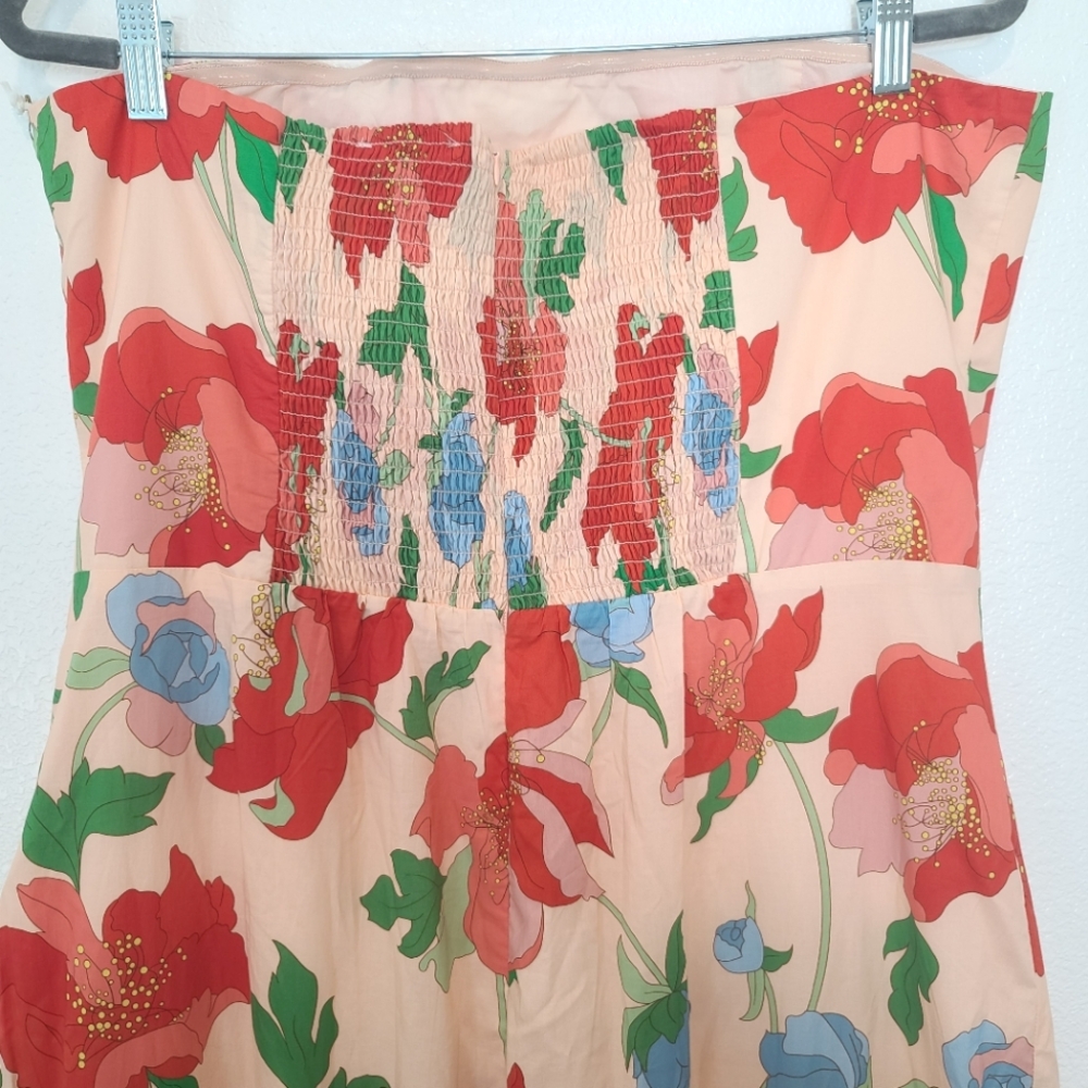 NWT Tuckernuck Hyacinth House Red Multi Floral Strapless Malory Dress Size XXL - Picture 9 of 10